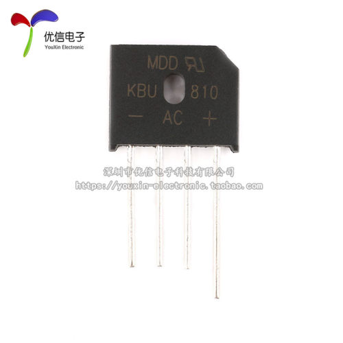 原装MDD KBU810 8A/1000V 扁桥 整流桥堆 硅桥式整流器