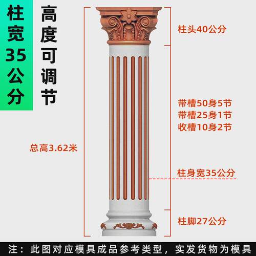 罗马柱模具混凝土圆柱别墅大门口水泥圆形小柱子模板装饰欧式全套