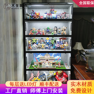手办展示柜乐高模型展柜高达手办模型展示柜gk雕像展柜液压防尘柜