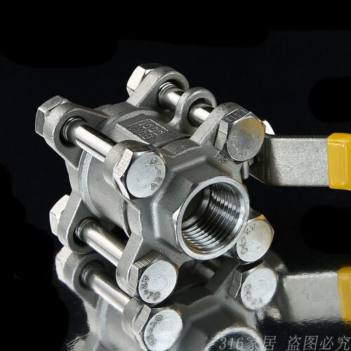 304/316不锈钢三片式球阀 手柄螺纹焊接4分6分dn15/25/32/40阀门