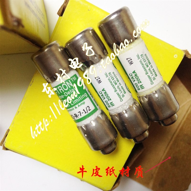 进口美国Bussmann熔断器 CC-TRON保险丝 FNQ-R-7-1/2 7.5A 600V