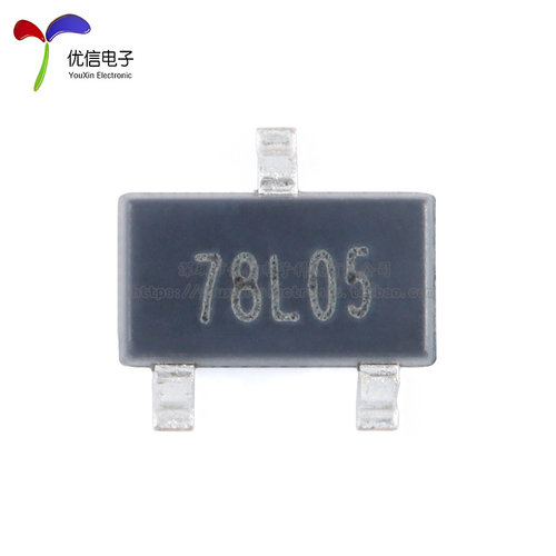 CJ78L05 SOT-23-3L 5V 100mA 三端正电压调节器稳压器芯片(5只)