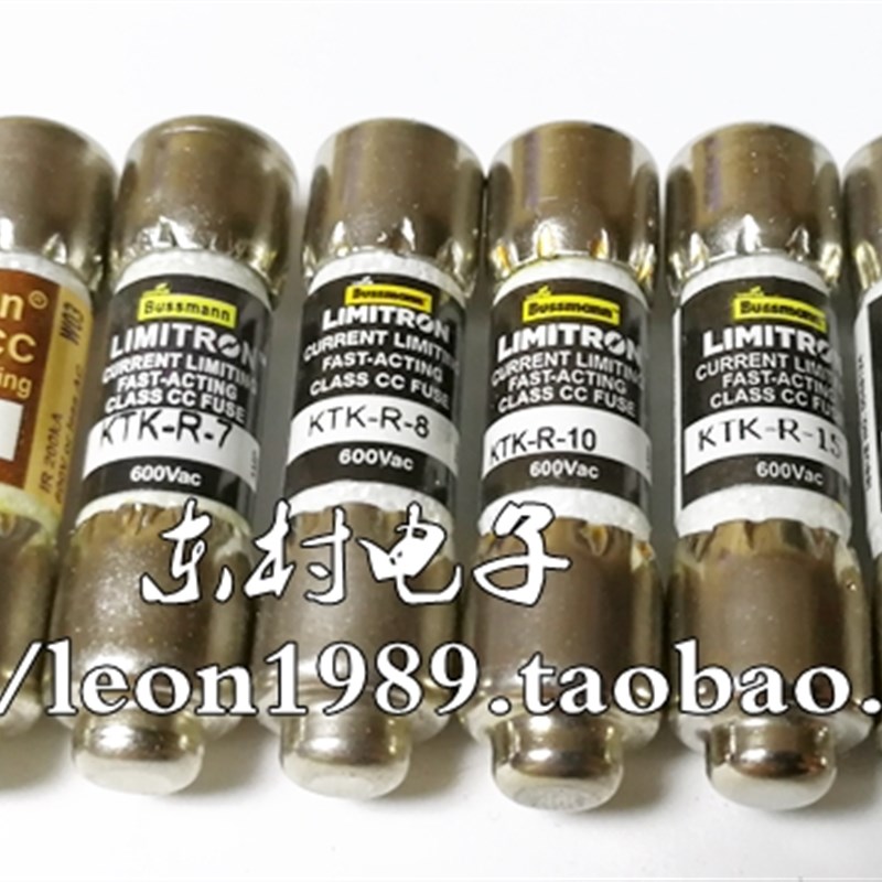 美国Bussmann熔断器Class CC保险丝 KTK-R-20 20A 600V 10*38mm