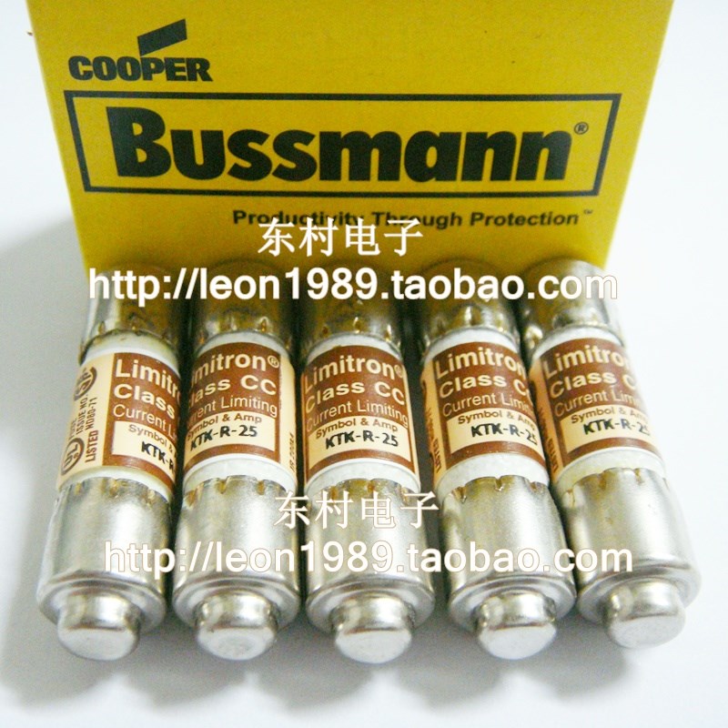 美国Bussmann熔断器 Limitron Class CC保险丝 KTK-R-25 25A 600V