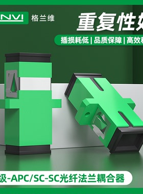 格兰维  SC/APC广电级光纤耦合器广电专用光纤对接头SC/APC-SC/APC光纤法兰盘适配器电信级