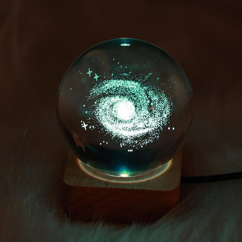芷墨水晶球3D内雕宇银河系生日礼物送女生男友儿童老婆孩子情人节