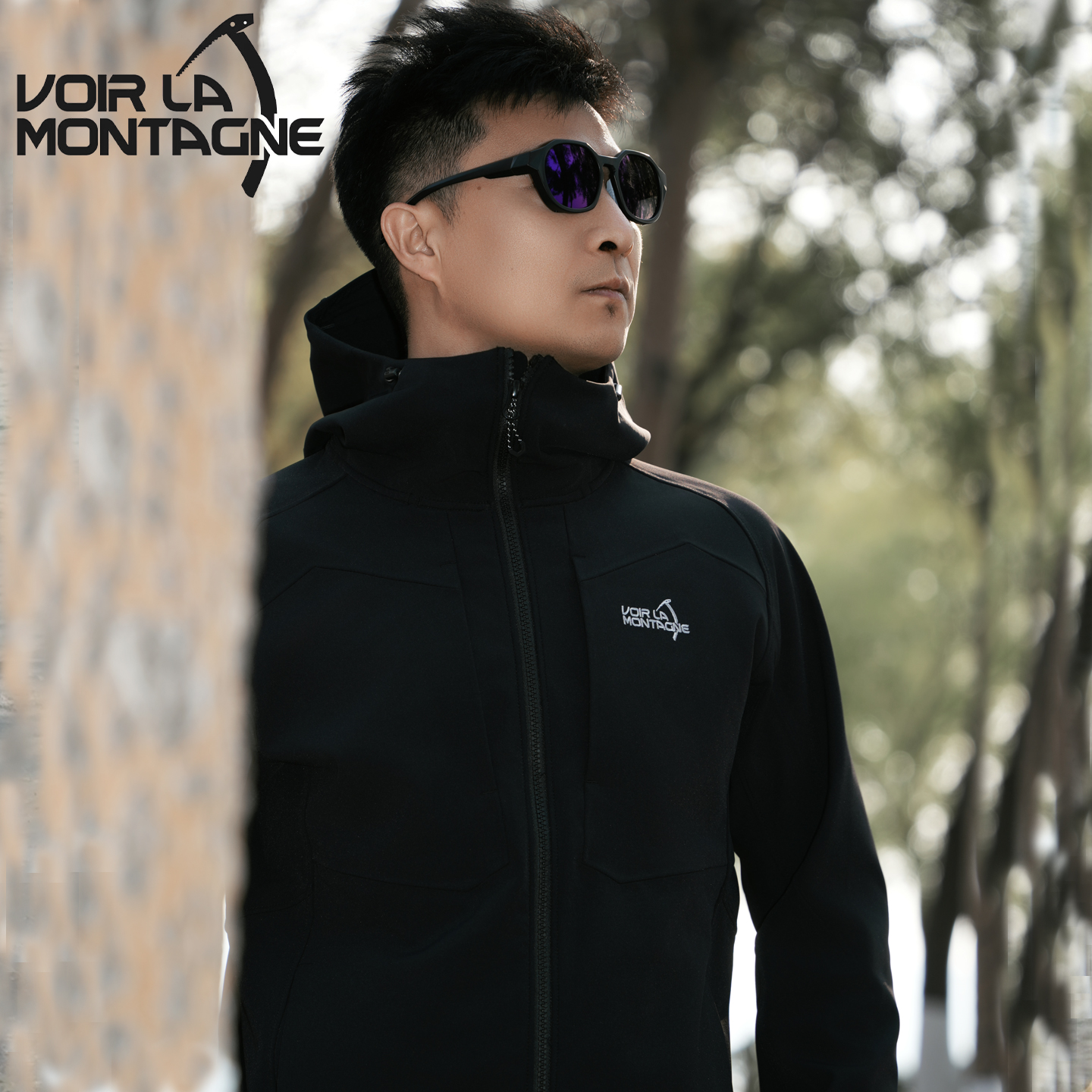 秋冬新款加绒软壳上衣防风保暖