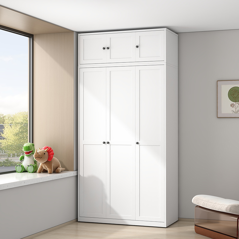 福凯祥家用简约钢制衣柜卧室欧式铁皮衣橱阳台铁艺防尘收纳储物柜