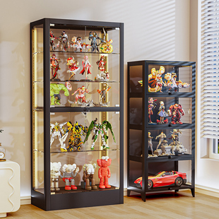 手办展示柜透明乐高展柜玻璃柜家用模型陈列柜玩具收纳柜子酒柜