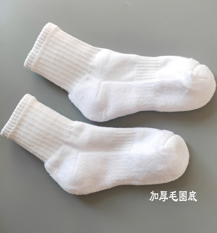 儿童毛巾袜吸汗毛巾底男童运动袜