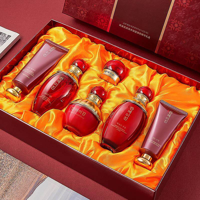 韩美肌补水保湿高丽参护肤品六件套装滋润抗皱面部护理化妆品套盒