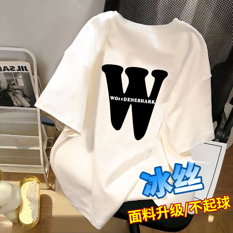 欧货短袖t恤女中长款宽松2026