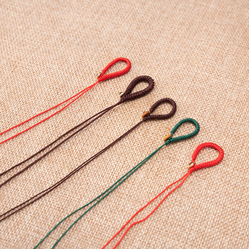 金刚结钥匙扣编织绳平结钥匙扣挂件半成品72号玉线手工挂饰品