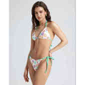 女士花朵印花分体三角系带bikini泳衣网红同款 沙滩辣妹显瘦比基尼