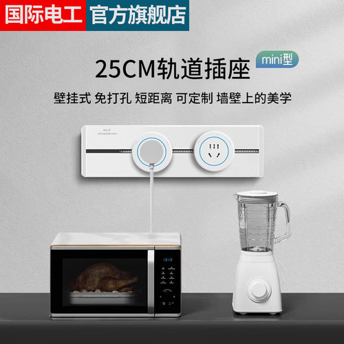 国际电工轨道插座25CM短款可移动