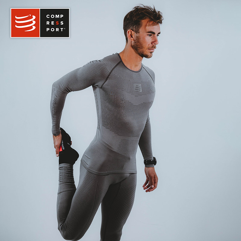 compressport跑步紧身衣透气排汗
