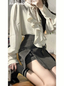 春夏季气质高级感轻熟风御姐港味设计感小众衬衫半身裙两件套装女