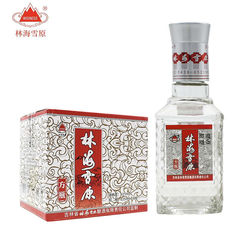 林海雪原小方瓶粮食白酒图片