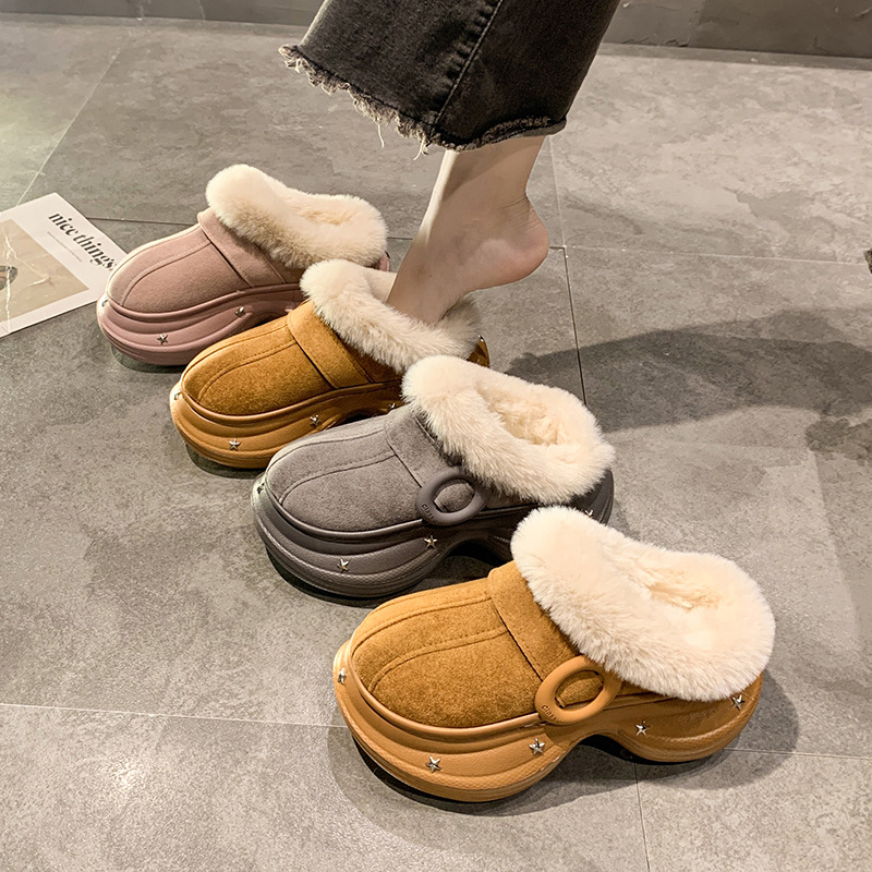 厚底皮毛一体雪地靴女2025冬季