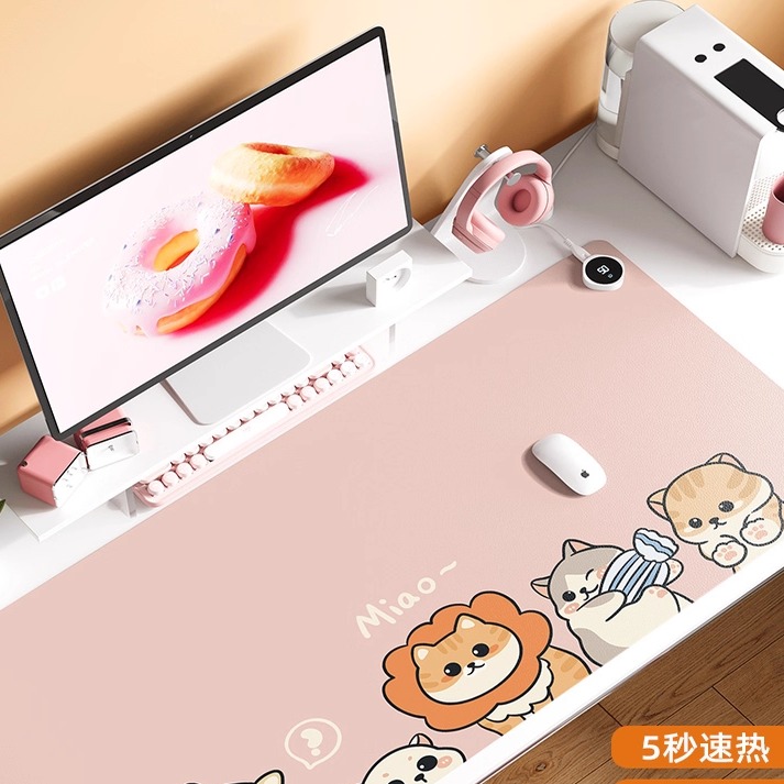 加热鼠标垫办公室工位电脑发热
