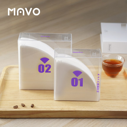 MAVO咖啡滤纸 手冲咖啡过滤纸 V60进口滤纸100张 可食用级