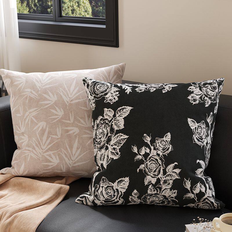 法式复古风沙发靠枕复古家用抱枕床头靠枕靠垫飘窗靠背含芯可拆洗