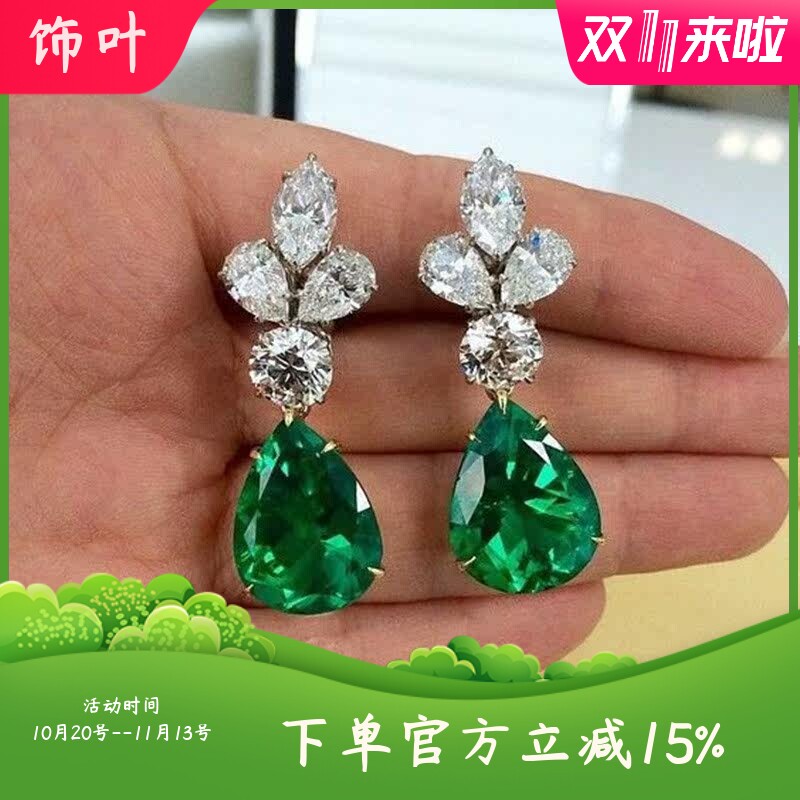 新款厂家直销三叶花AAA锆石耳环