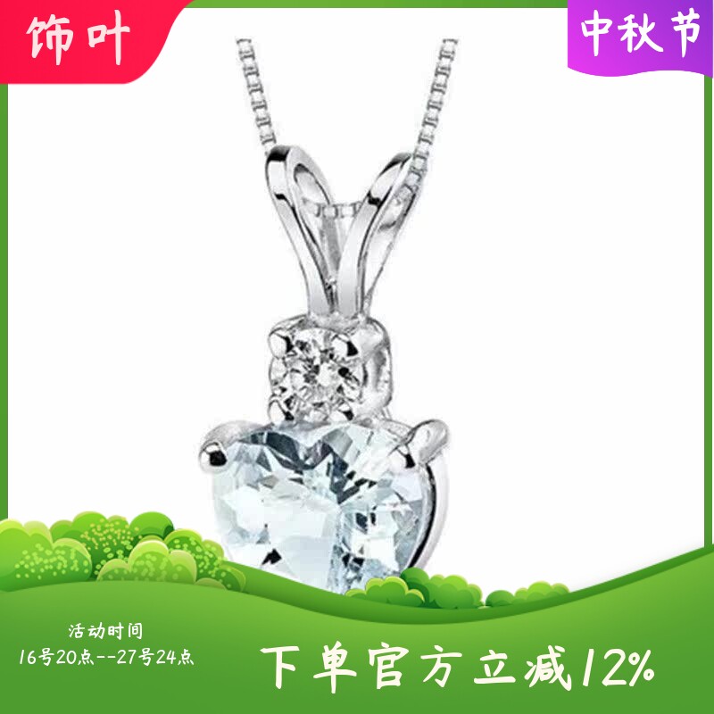 新款欧美爱心锁骨链时尚心形锆石吊坠项链跨境热销女士项饰