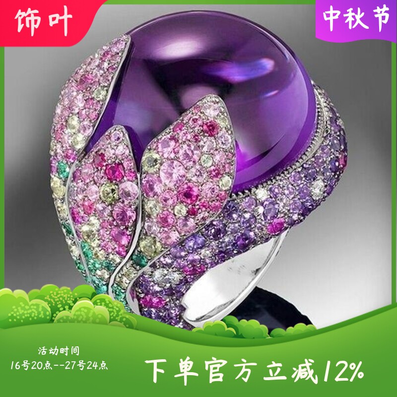 新款跨境热销款复古夸张女士满钻