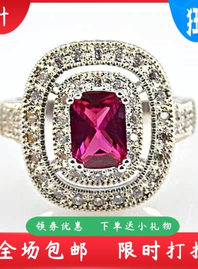 新款热卖时尚OL红色锆石女士订婚