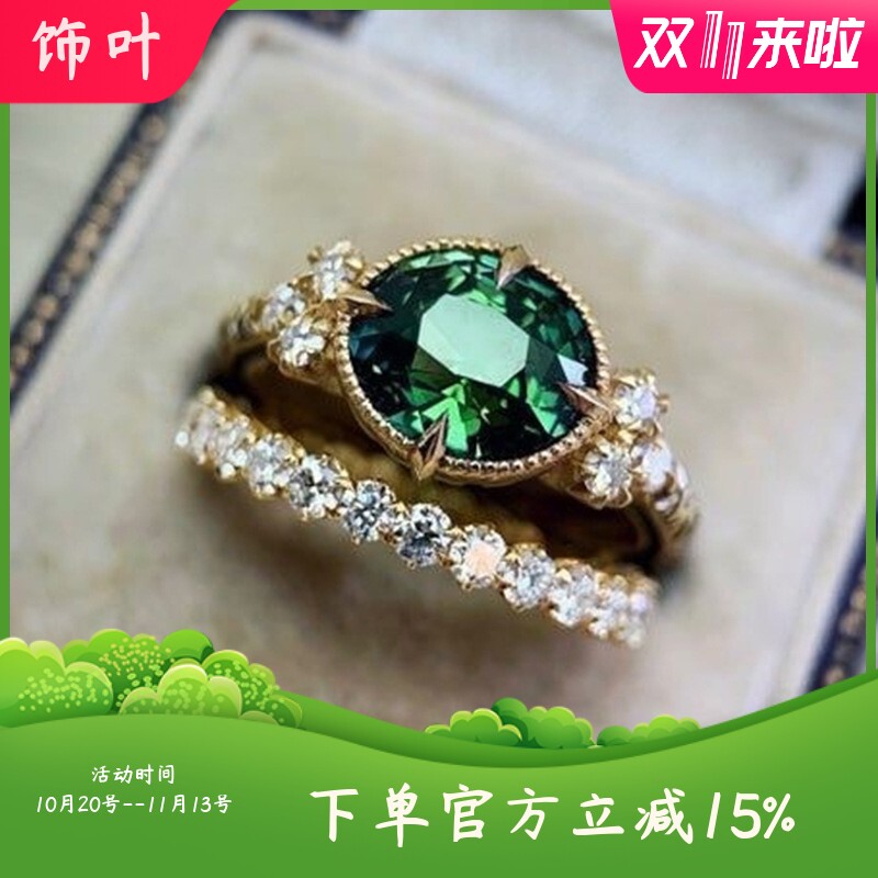 新款创意铜镀金微镶锆石戒指女简
