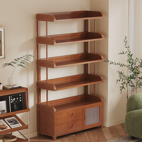 书架落地置物架多层收纳架零食玩具杂物摆件多功能客厅卧室展示柜