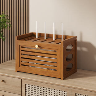 wifi路由器盒子收纳盒放置架电视机顶盒置物架排插座隐藏收纳神器