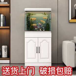 鱼缸客厅小型一体家用落地中型热弯免换水桌面造景玻璃生态水族箱