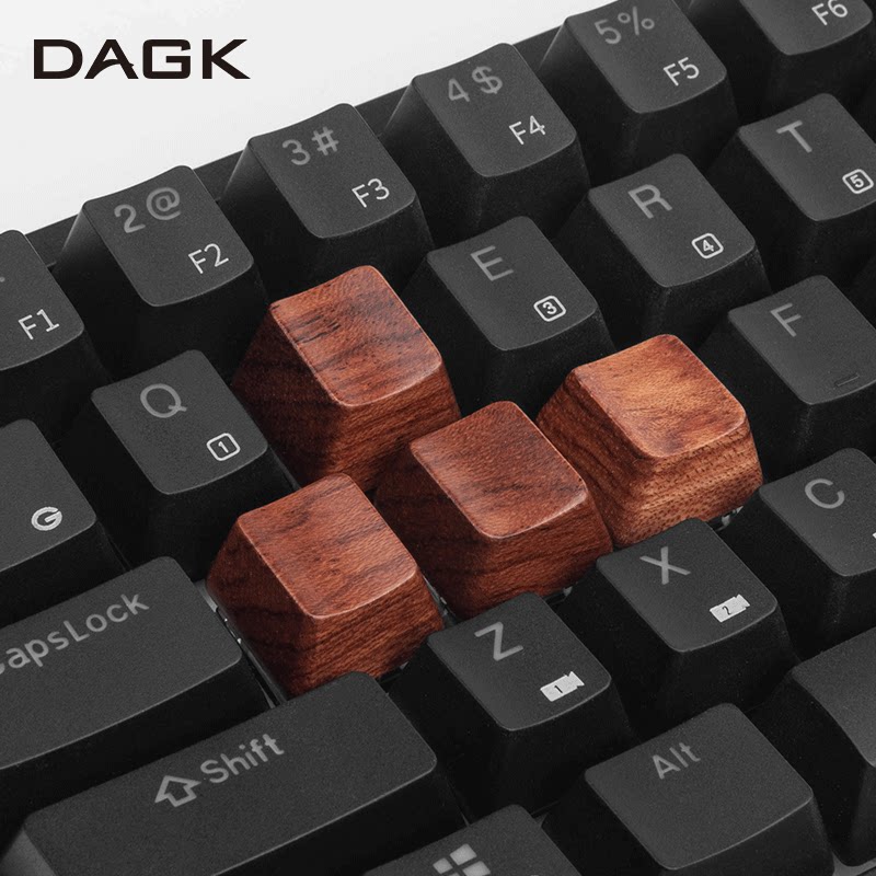 dagk机械键盘键帽花梨木实木增补无刻空格键回车键方向键木头个性