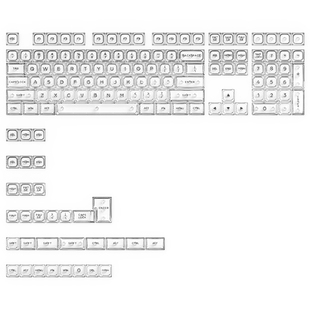 DAGK GSA高度全透明键帽PC材质水晶冰块高透光无加强筋有刻140键