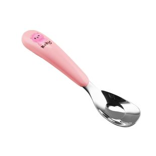 儿童元宝勺316L不锈钢勺子自主进食宝宝吃饭专用勺子小汤勺餐具