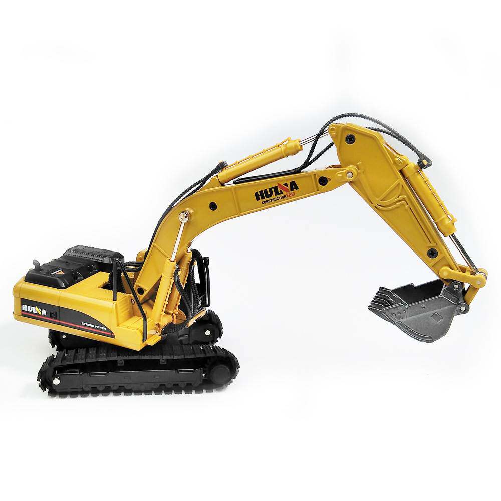 合金挖掘机模型1:50挖机汇纳工程车仿真玩具滑行玩具7710