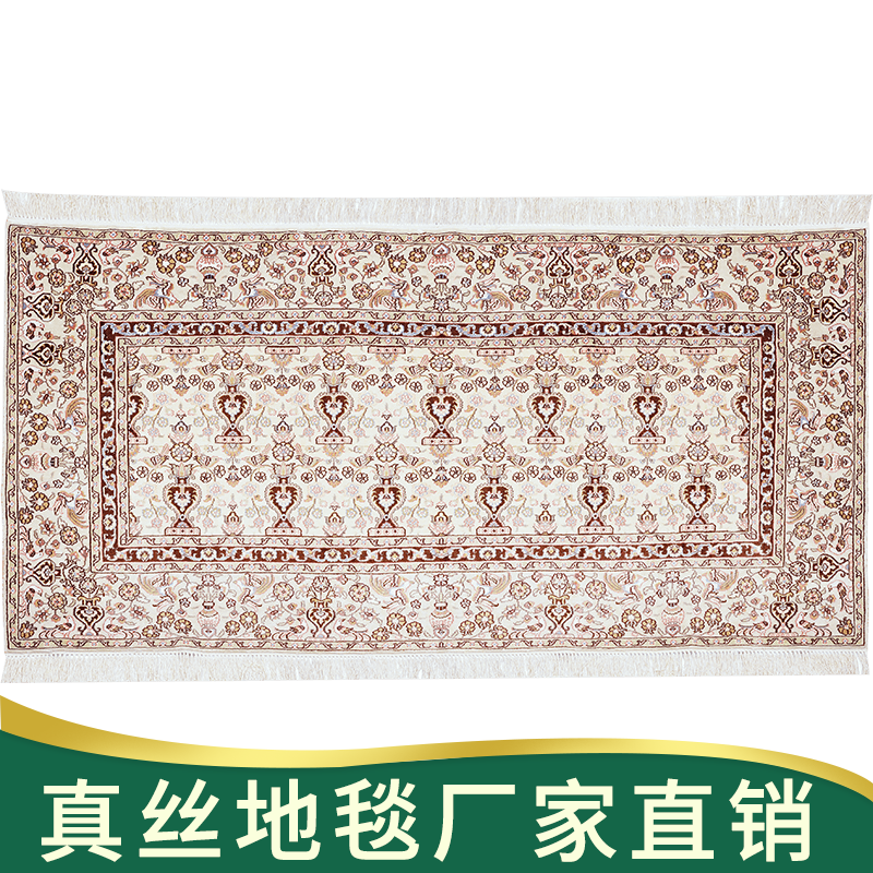 天匠90x180cm手工真丝波斯地毯南阳手工地毯河南上海西安地毯商店