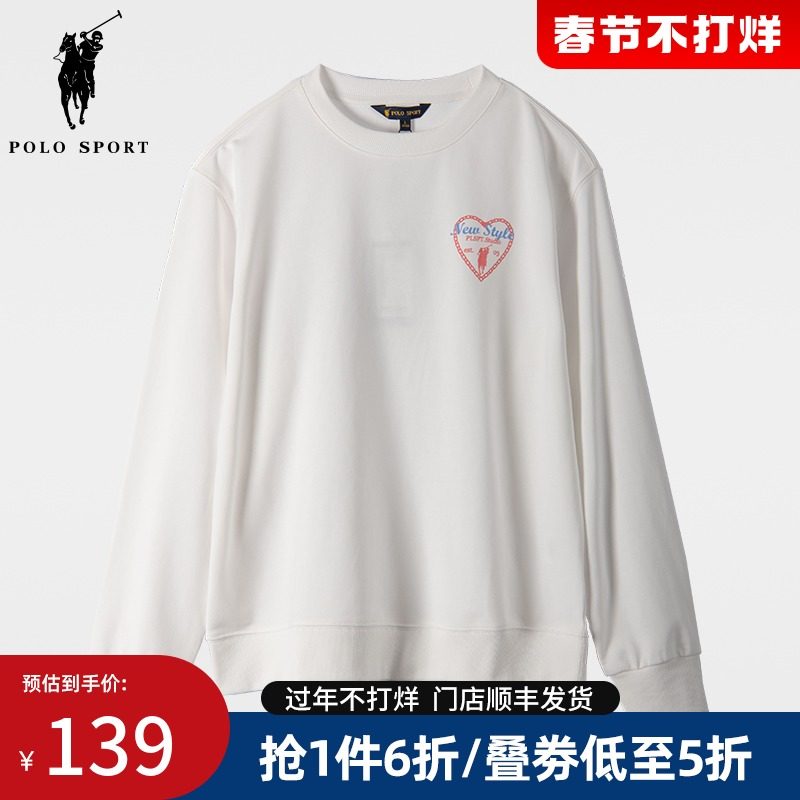 Polo Sport女装 卫衣2022年春季新款套头运动长袖休闲上衣甜美