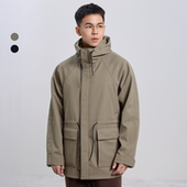 2色parka风衣｜重磅定织三防面料拉毛加绒抗皱风壳连帽夹克男机洗