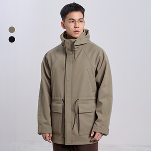 2色parka风衣｜重磅定织三防面料拉毛加绒抗皱风壳连帽夹克男机洗