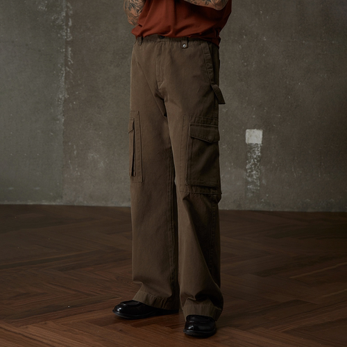 3色画家工装裤轻时装淡复古百搭