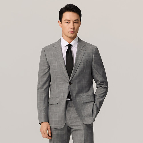 BONI/堡尼商务休闲男士西服西装羊毛外套婚礼正装AJ183061A