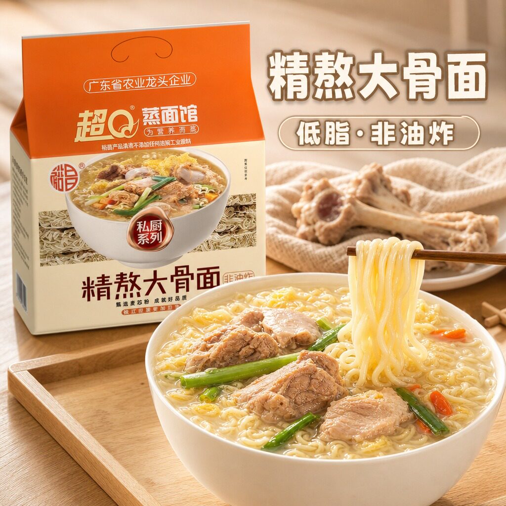 超Q商用非油炸大碗面整箱1.6kg