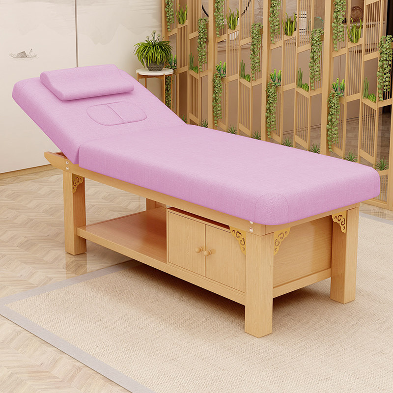 实木美容床美容院专用按摩推拿理疗床木质家用美体睫升降胸洞高档