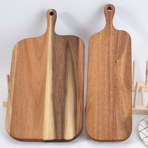 Wooden Cutting Board with Handle Kitchen Household Serving B