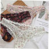 briefs underwear Ladies pants sexy silk Lace丁字裤 Ice Thong