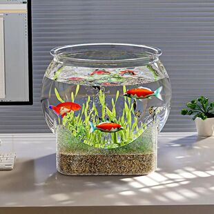 Resistant Falling Round Clear Aquarium Tank Desktop Mul Fish