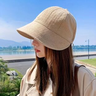 Women Hat Sports Cas Bucket Outdoor Color Solid Sunscreen